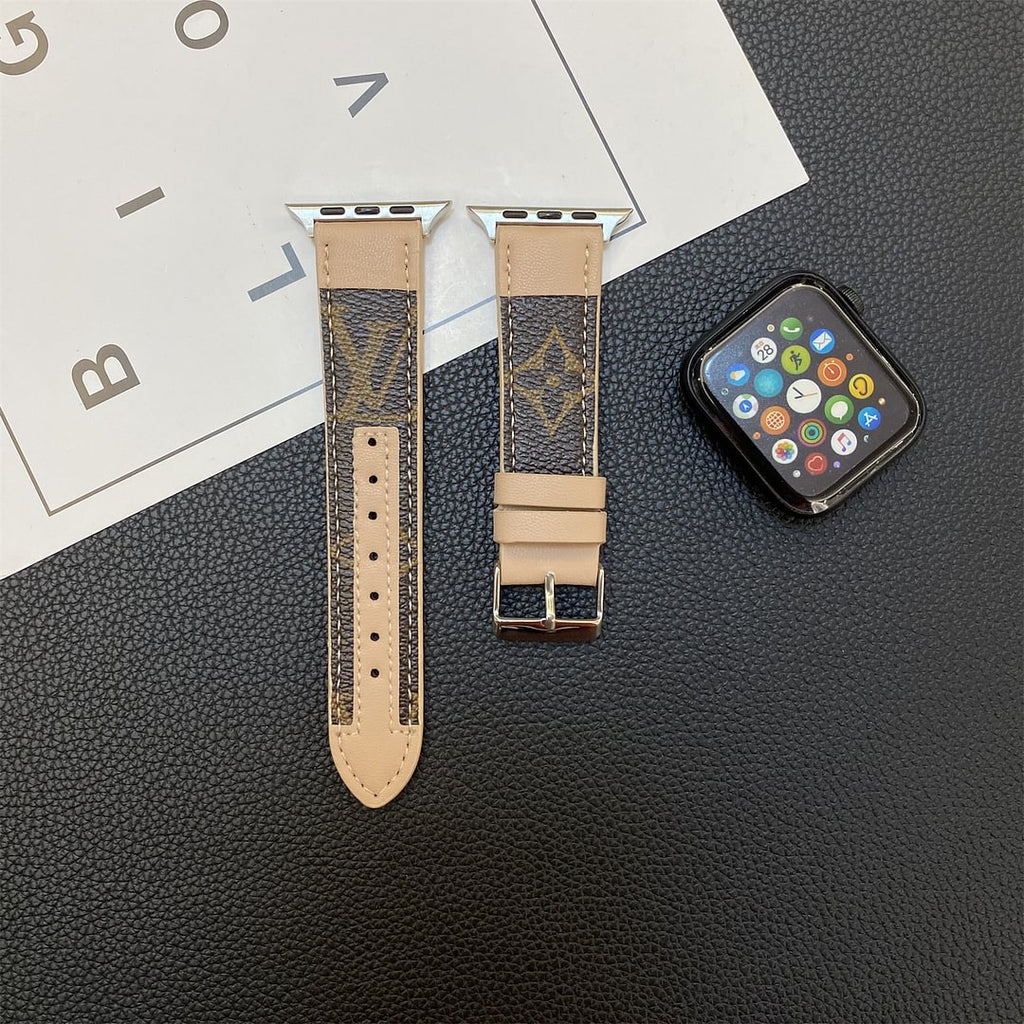 APPLE WATCH STRAP STITCHING MONOGRAM LEATHER