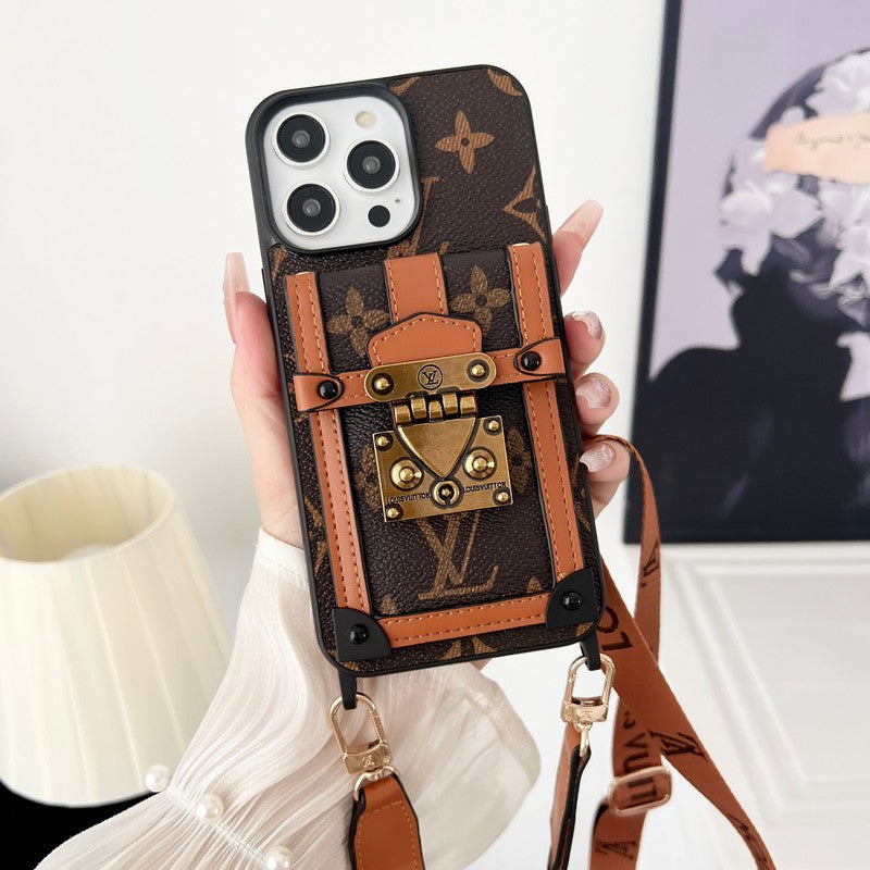 Lou Brown Crossbody Chain iPhone Case