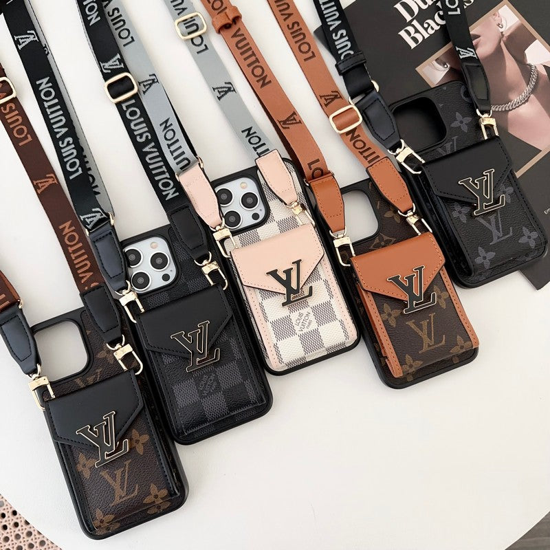 Lou Card Bag Five Color Chain iPhone Case