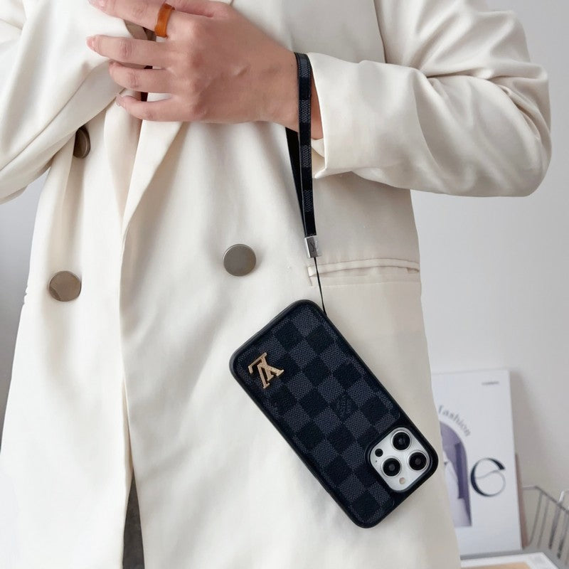 Lou Classic Brown Hand Chain iPhone Case