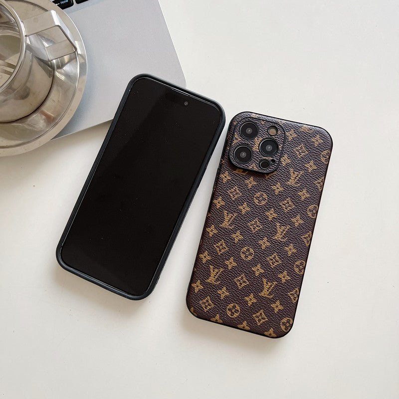Lou Classic Color Leather iPhone Case
