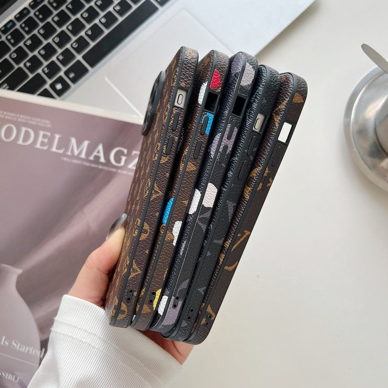 Lou Classic Color Leather iPhone Case