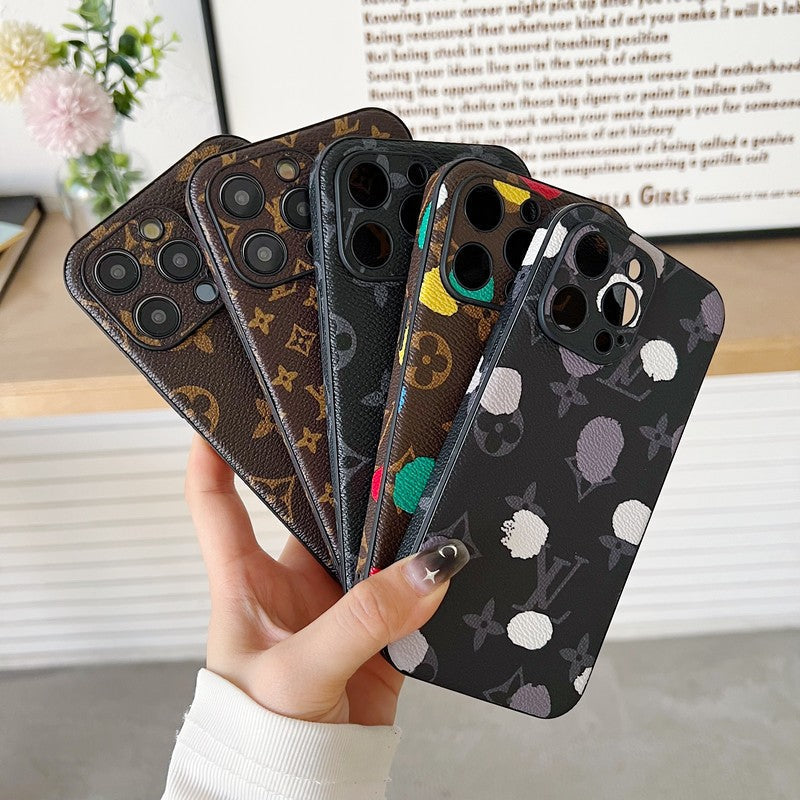 Lou Classic Color Leather iPhone Case