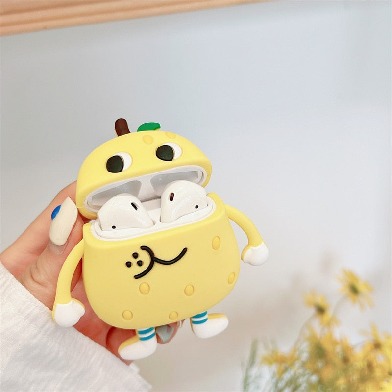 3D Cute Fruit 'Snow Pear' Premium AirPods Case Shock Proof Cover