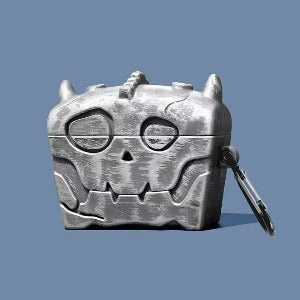Silver Skull Treasure Chest Premium AirPods Case Shock Proof Cover