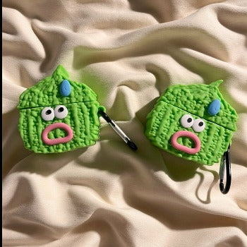 3D Funny Green Bitter Gourd Premium AirPods Case Shock Proof Cover