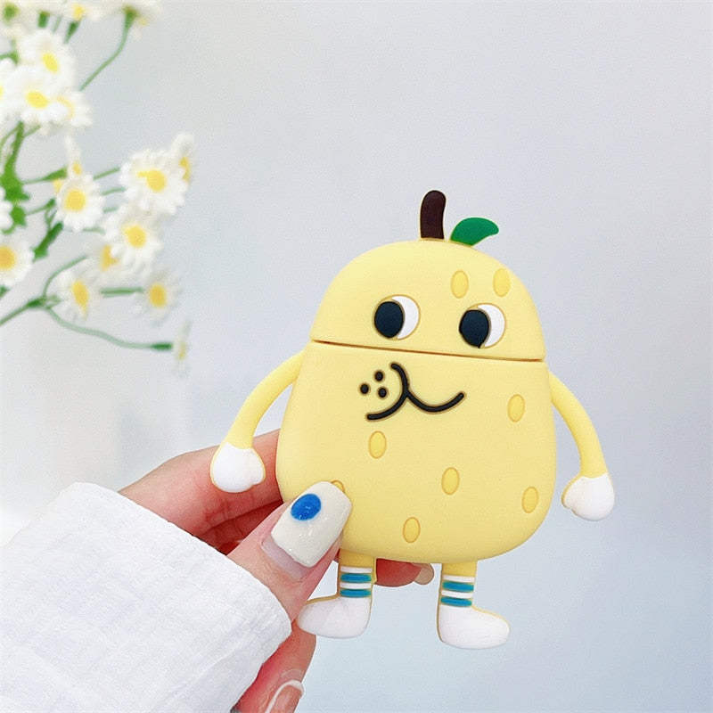 3D Cute Fruit 'Snow Pear' Premium AirPods Case Shock Proof Cover