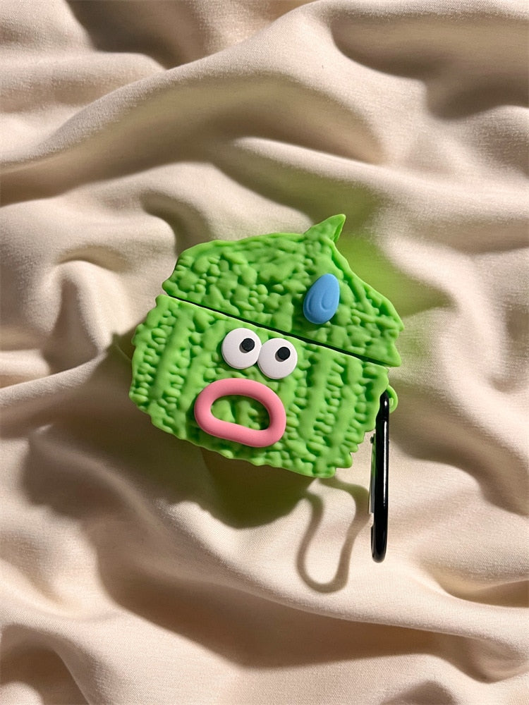 3D Funny Green Bitter Gourd Premium AirPods Case Shock Proof Cover