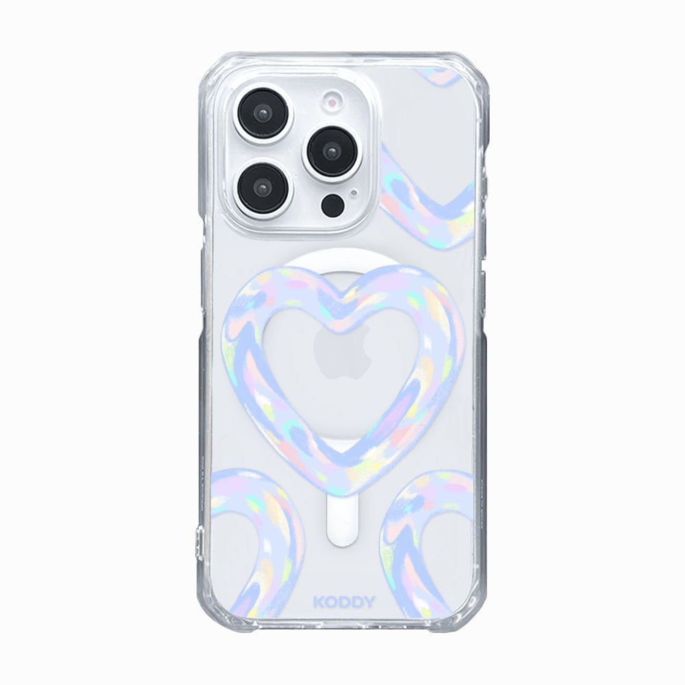 Blue Bubble Pattern Hearts Phone Case