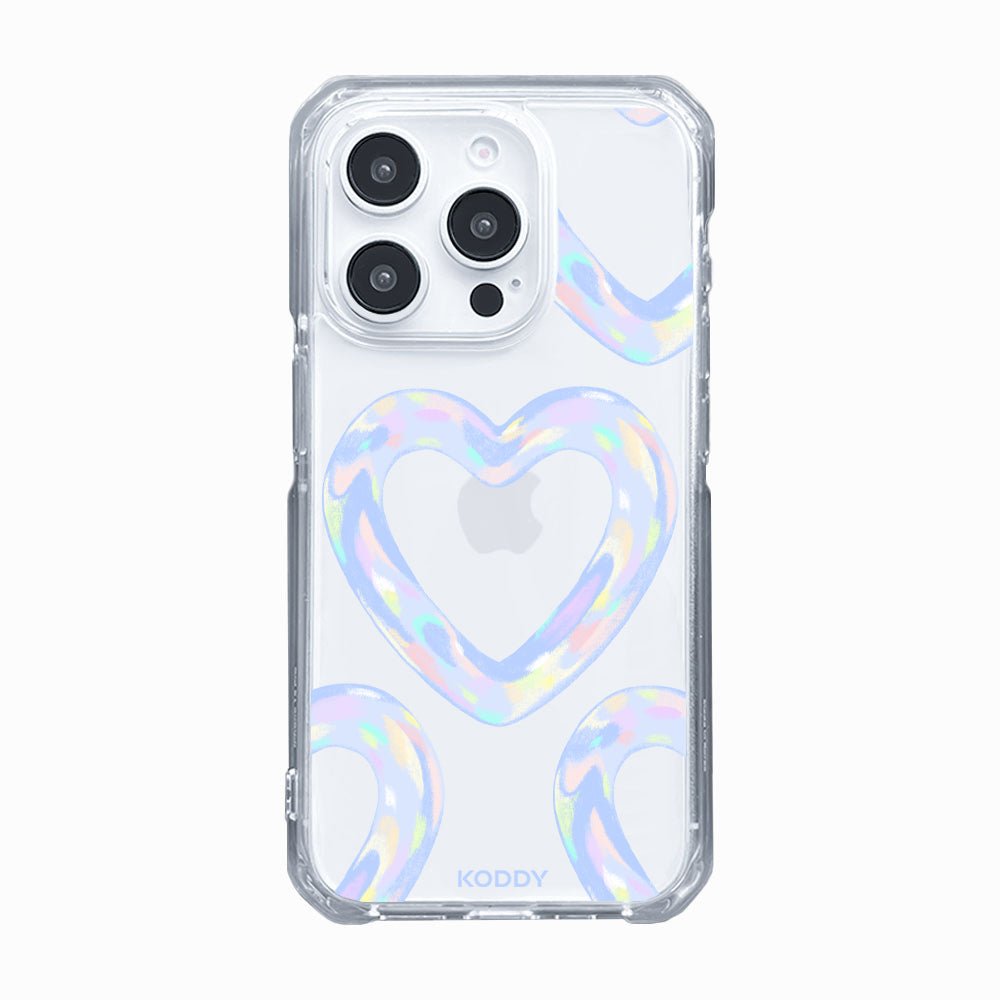 Blue Bubble Pattern Hearts Phone Case