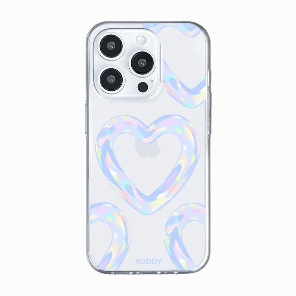 Blue Bubble Pattern Hearts Phone Case