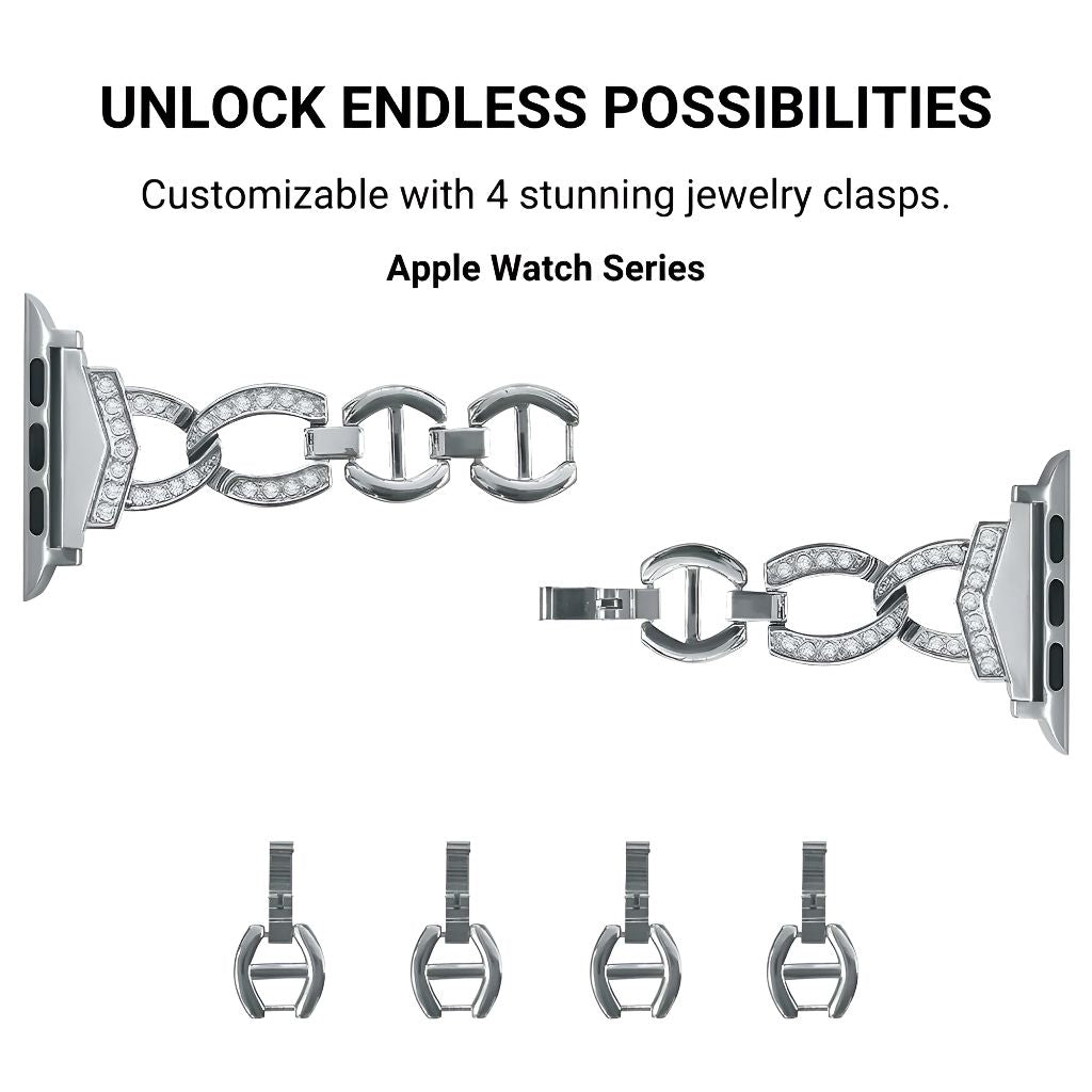 Decorus Slim Diamond Stainless Steel Band