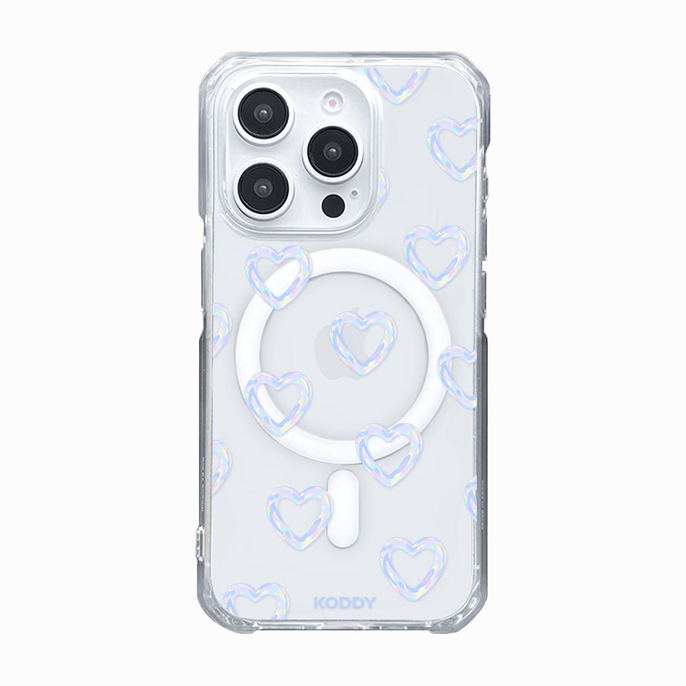 Mini Blue Bubble Hearts Phone Case