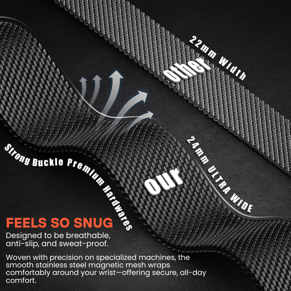 Noceo Magnetic Milanese Steel Band