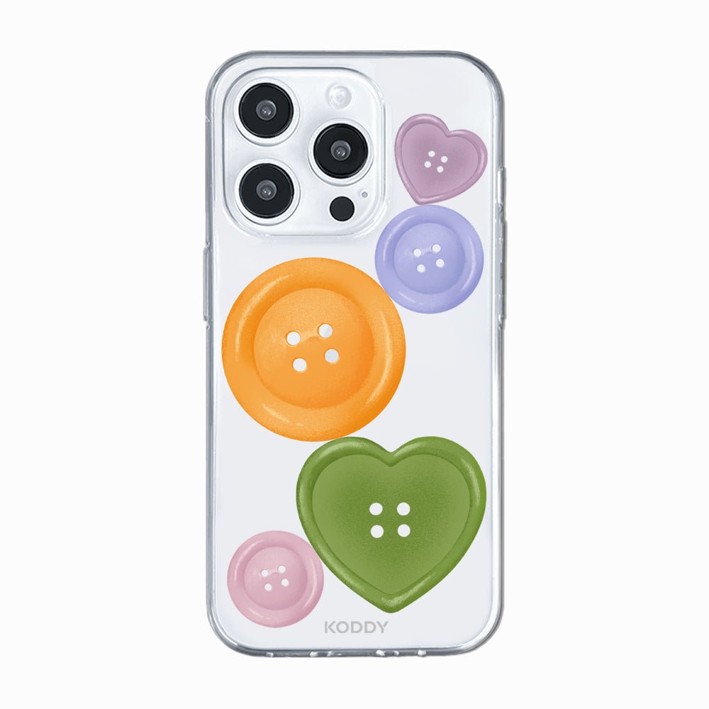 Orange And Green Buttons Phone Case
