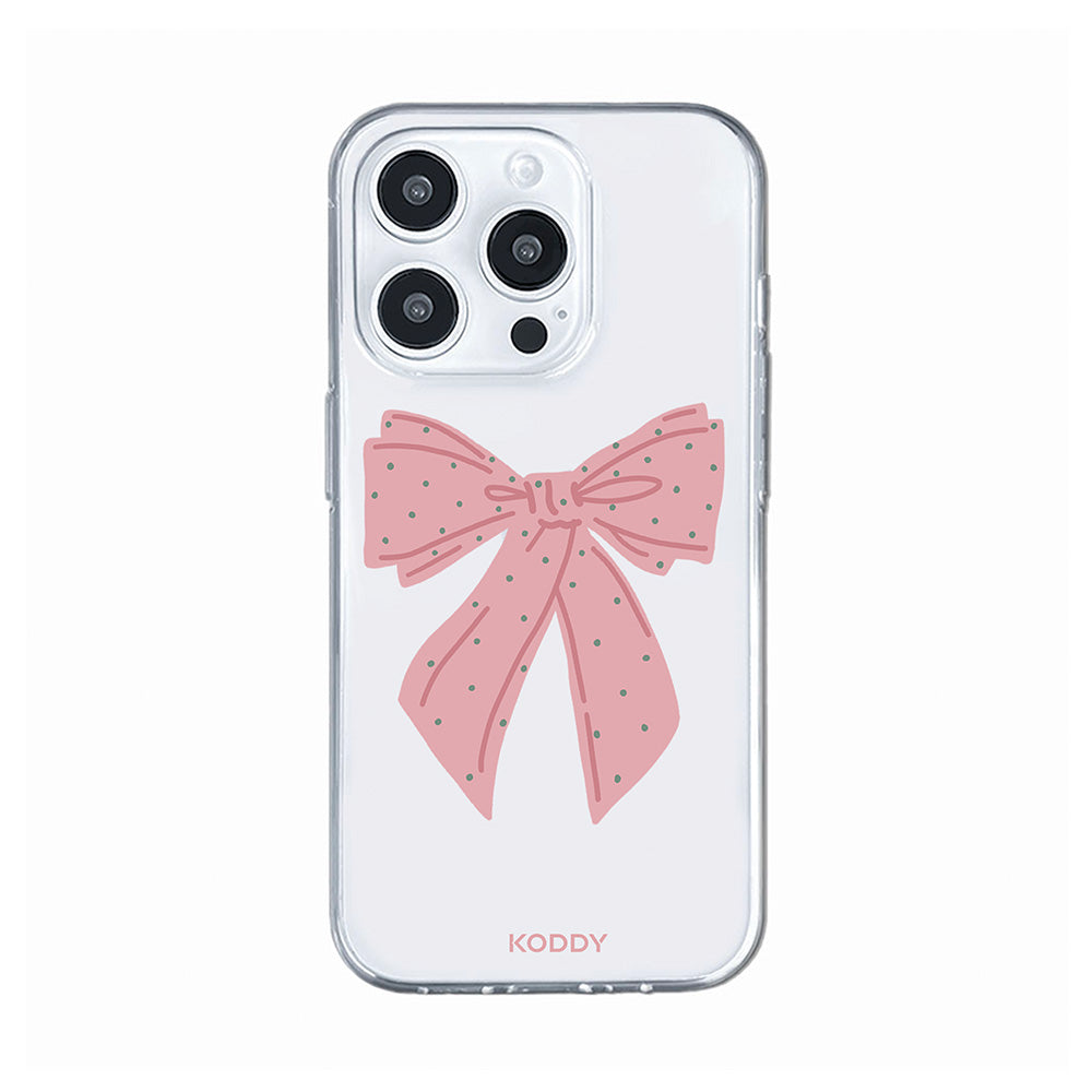 Polka Dot Pink Ribbon Phone Case