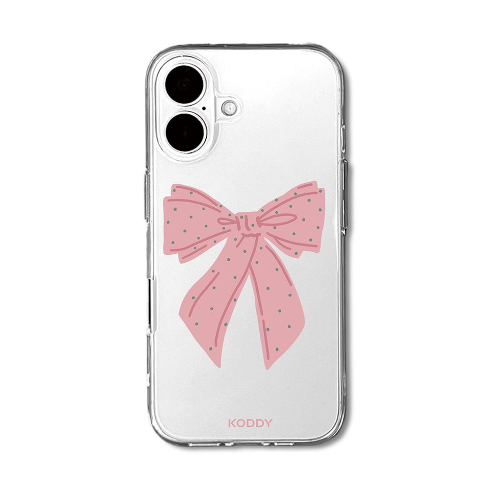Polka Dot Pink Ribbon Phone Case