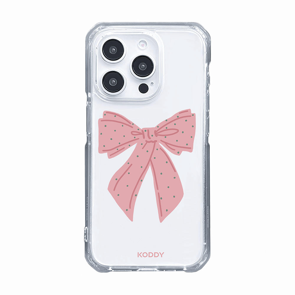 Polka Dot Pink Ribbon Phone Case