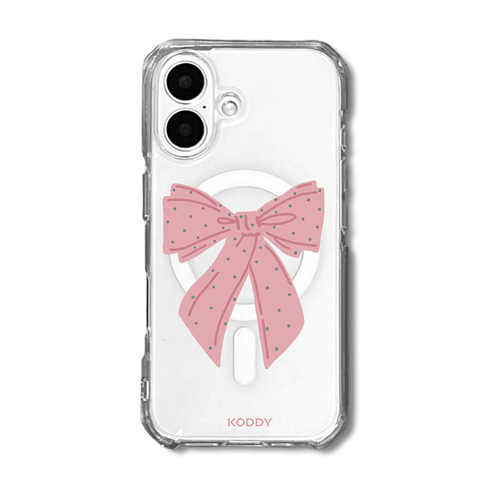 Polka Dot Pink Ribbon Phone Case