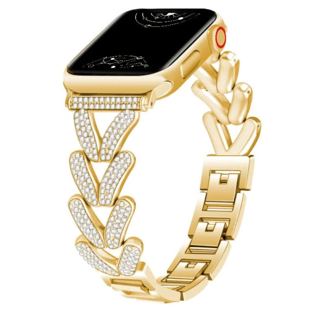 Polleo Diamond Bedazzled Luxury Steel Band