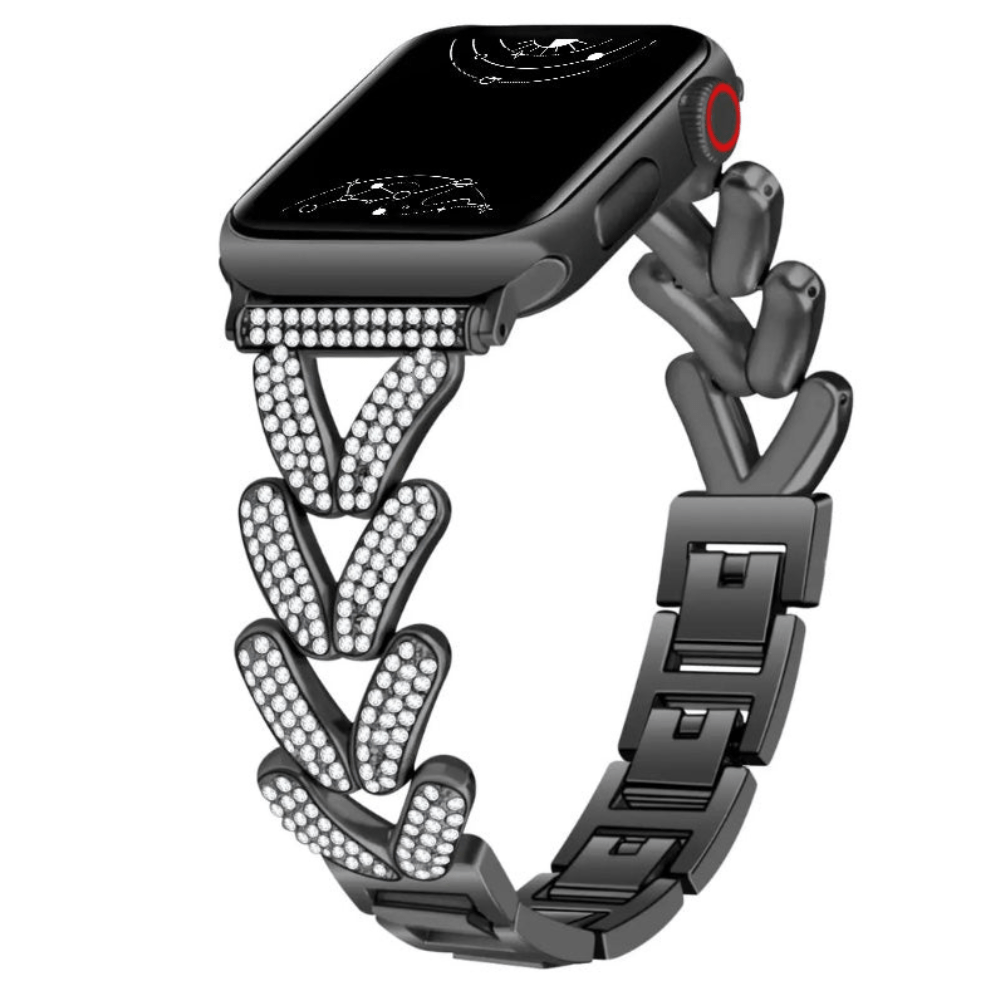 Polleo Diamond Bedazzled Luxury Steel Band