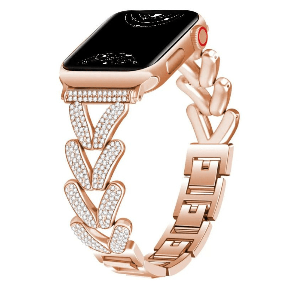 Polleo Diamond Bedazzled Luxury Steel Band