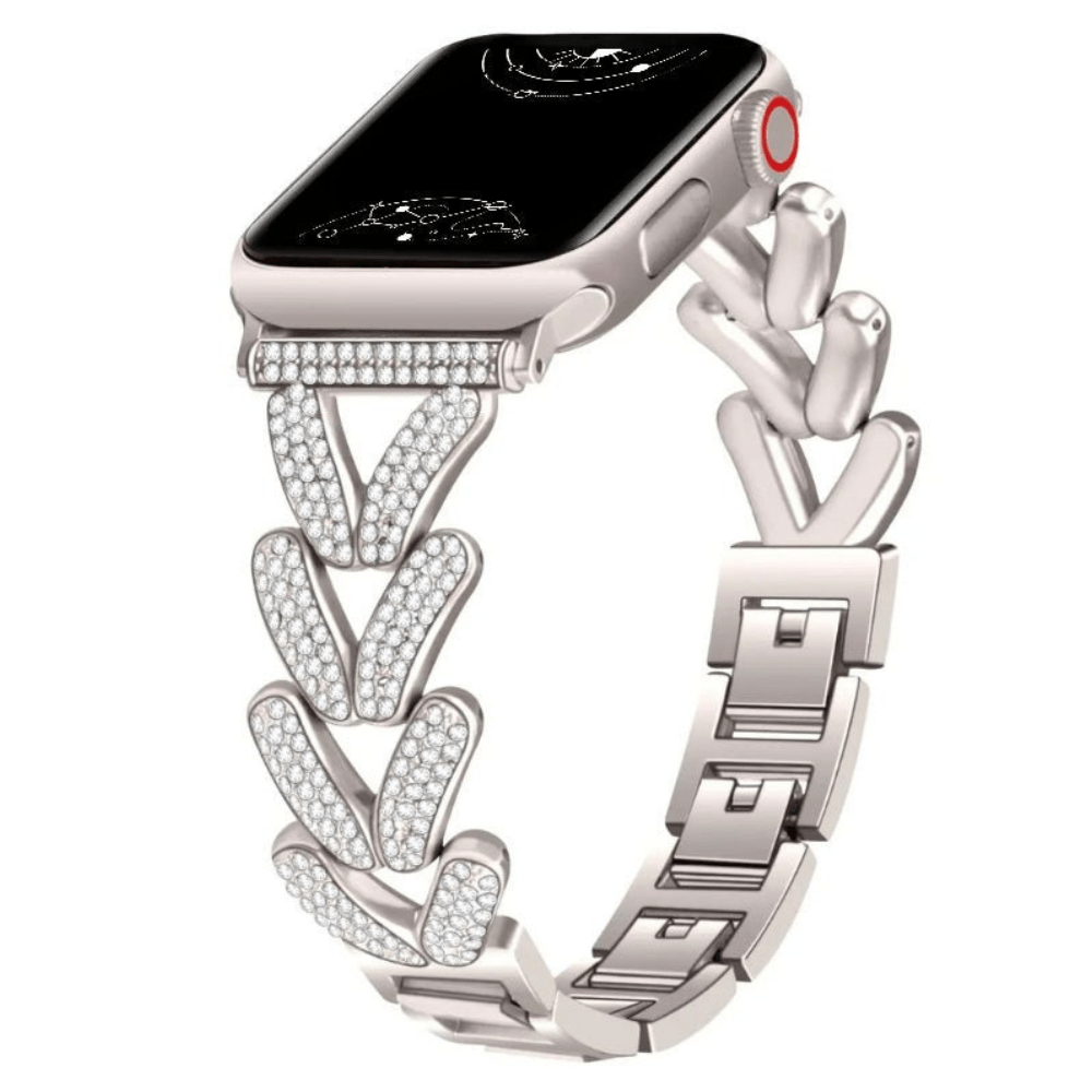 Polleo Diamond Bedazzled Luxury Steel Band