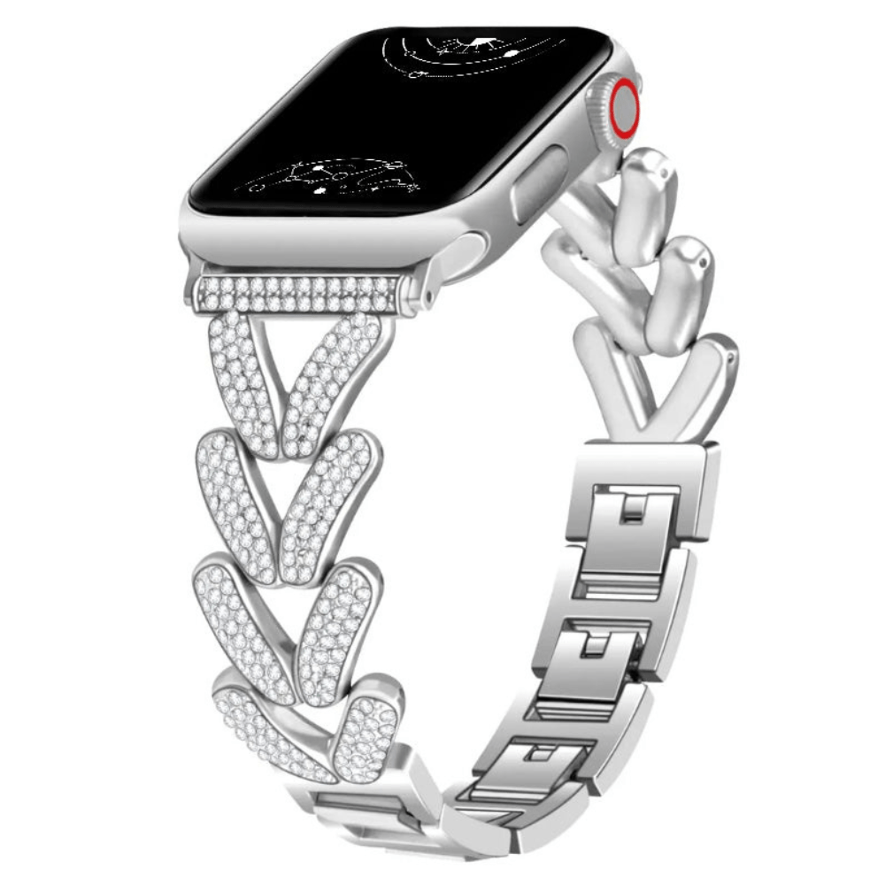 Polleo Diamond Bedazzled Luxury Steel Band