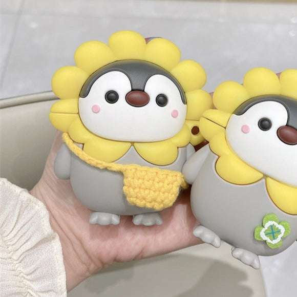 Penguin 'Sunflower Beanie with Bag' Premium AirPods Pro Case Shock Proof Cover