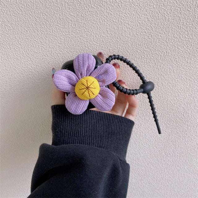 Wild Flower Adjustable Hand Strap Premium AirPods Pro Case Shock Proof Cover