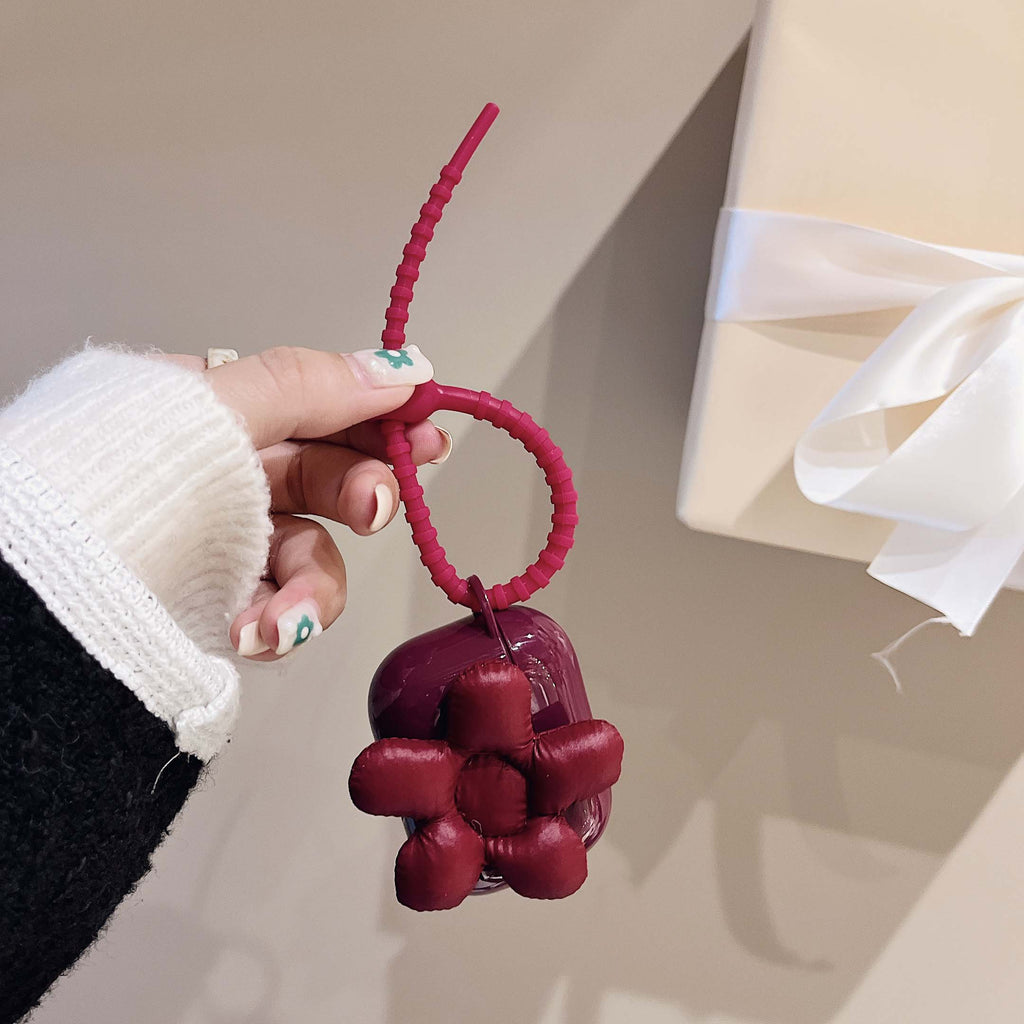 Flower Down 'Carmine' Hand Strap AirPods Pro Case Shock Proof Cover