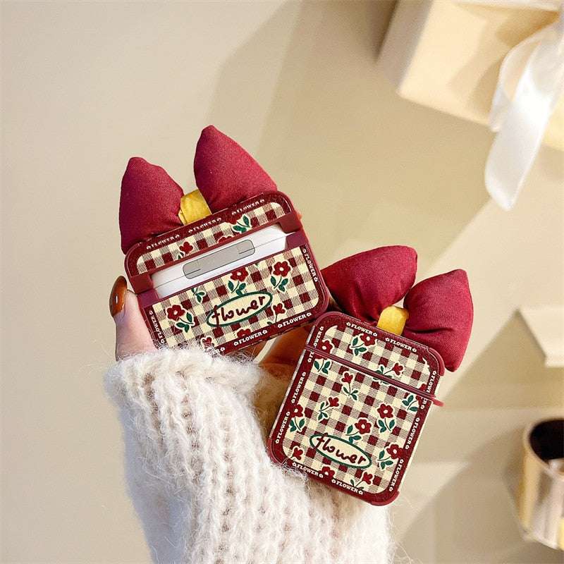 Lattice Bow 'Little Safflower' Premium AirPods Pro Case Shock Proof Cover