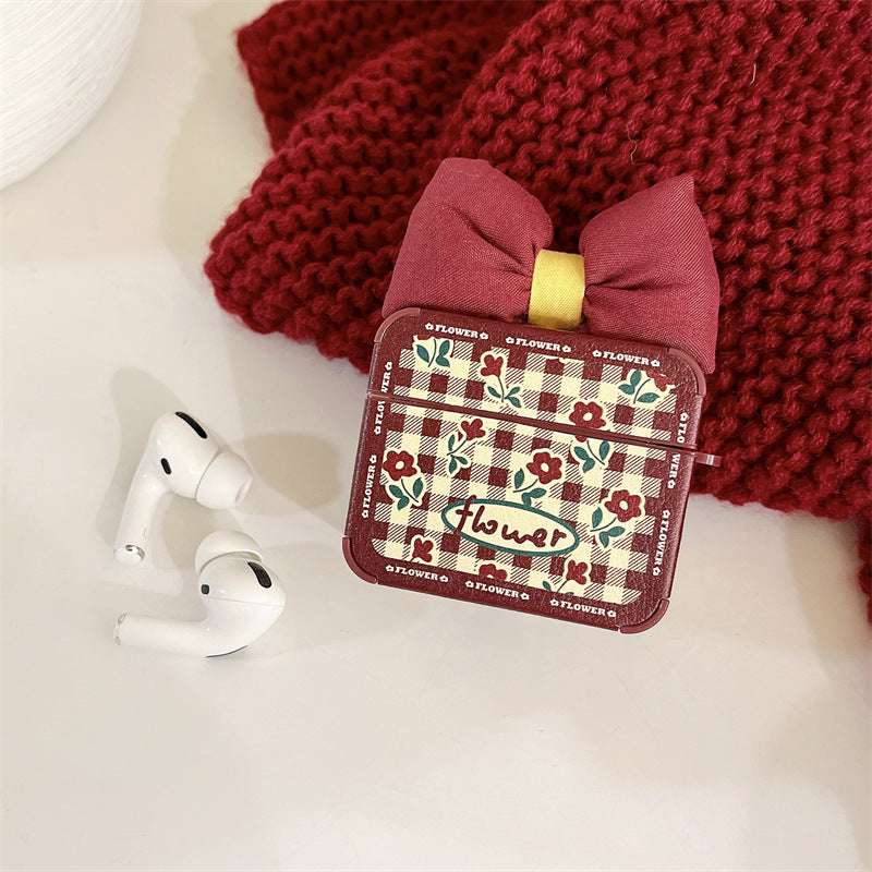 Lattice Bow 'Little Safflower' Premium AirPods Pro Case Shock Proof Cover