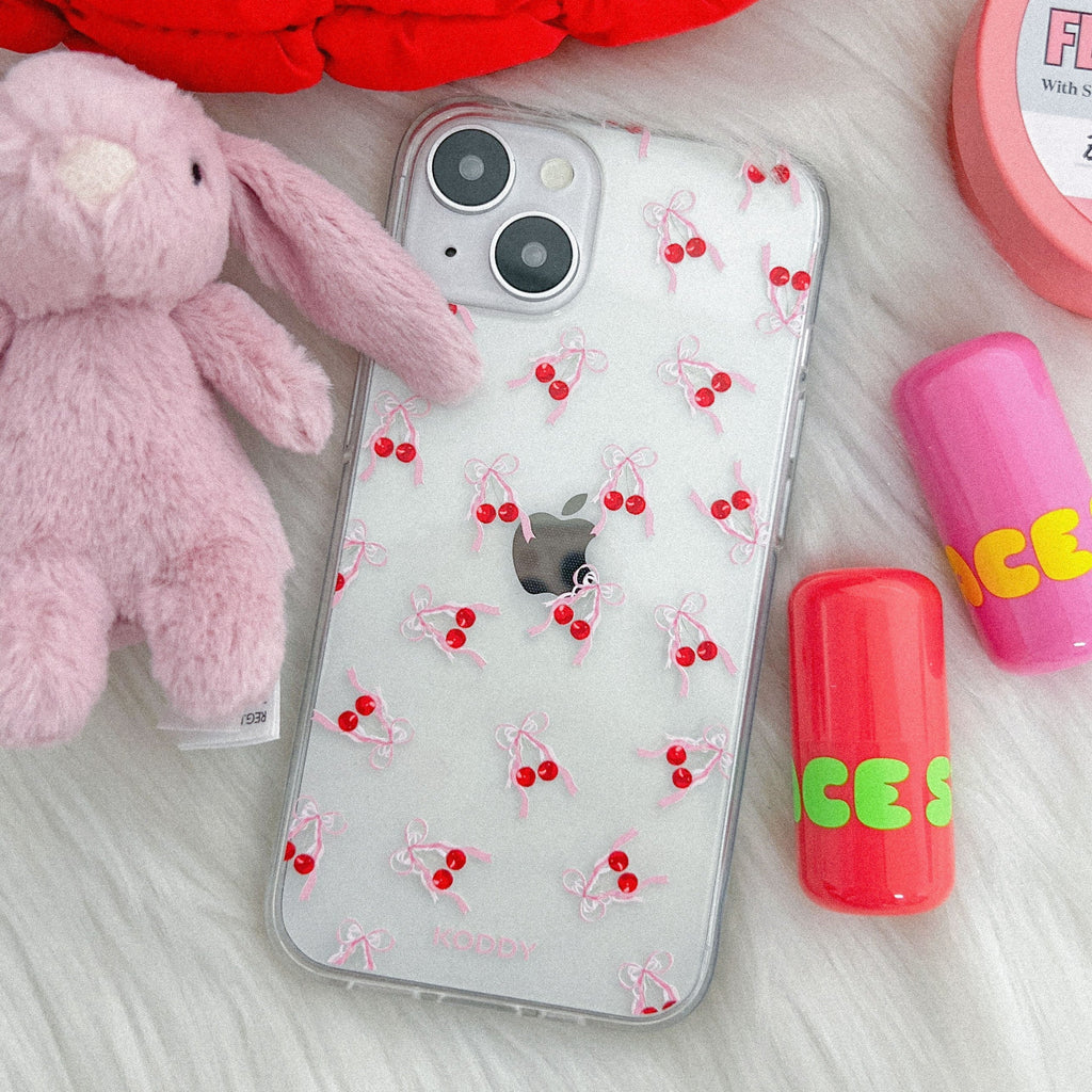 Small Cherry Ribbon Phone Case
