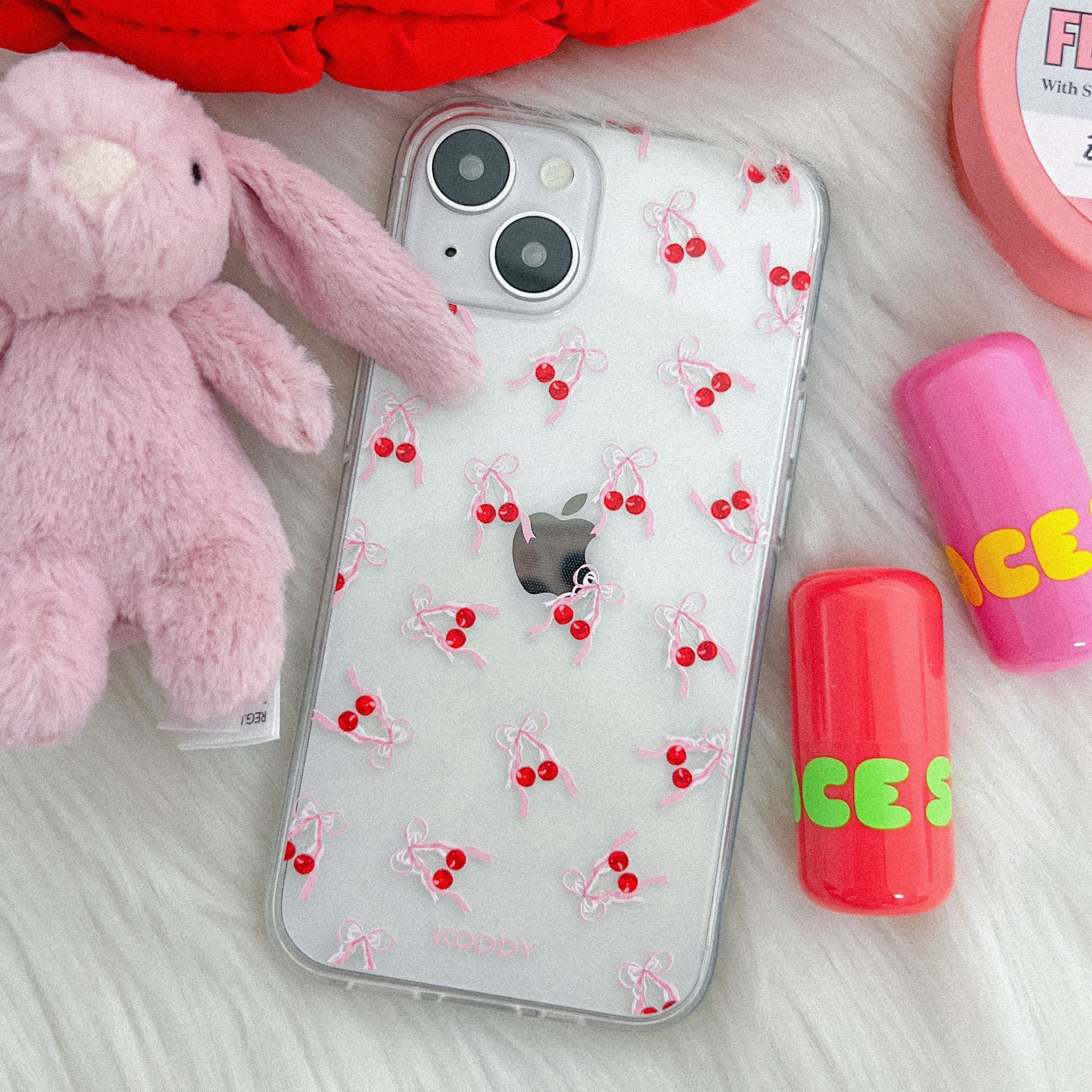 Small Cherry Ribbon Phone Case