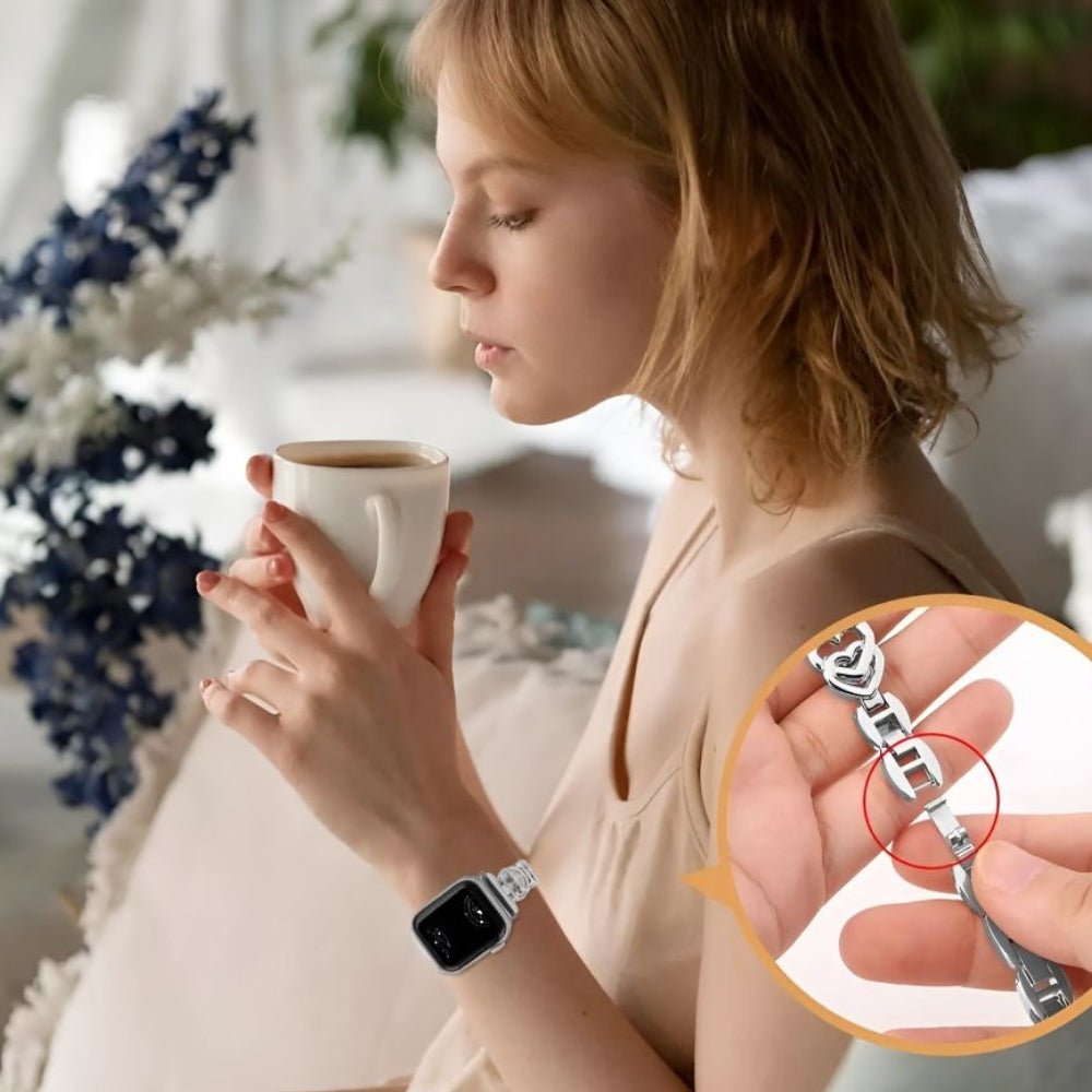 Venustus Heart Link Stainless Steel Band